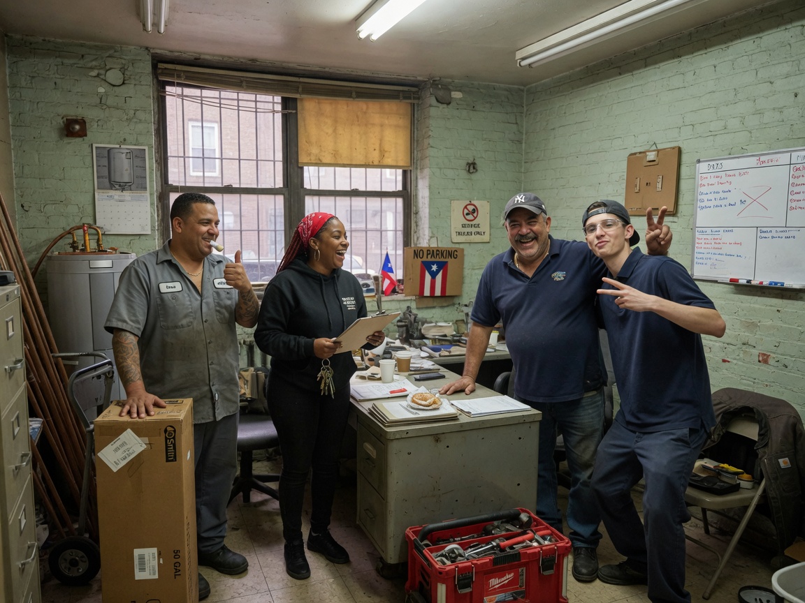 The Elite Water Heater Repair  team at work in Brooklyn 11234